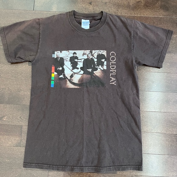 Gildan Other - Vintage Coldplay 2005 Graphic Band Twisted Logic Tour T-Shirt Brown Original y2k